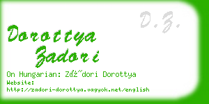 dorottya zadori business card